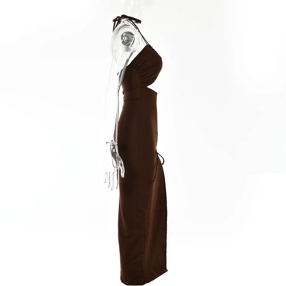 Sleeveless Sexy Female Midi Backless Dresses Slim Night Club Party Women's Dress Bodycon Vestidos Elegantes Para Mujer — view 20