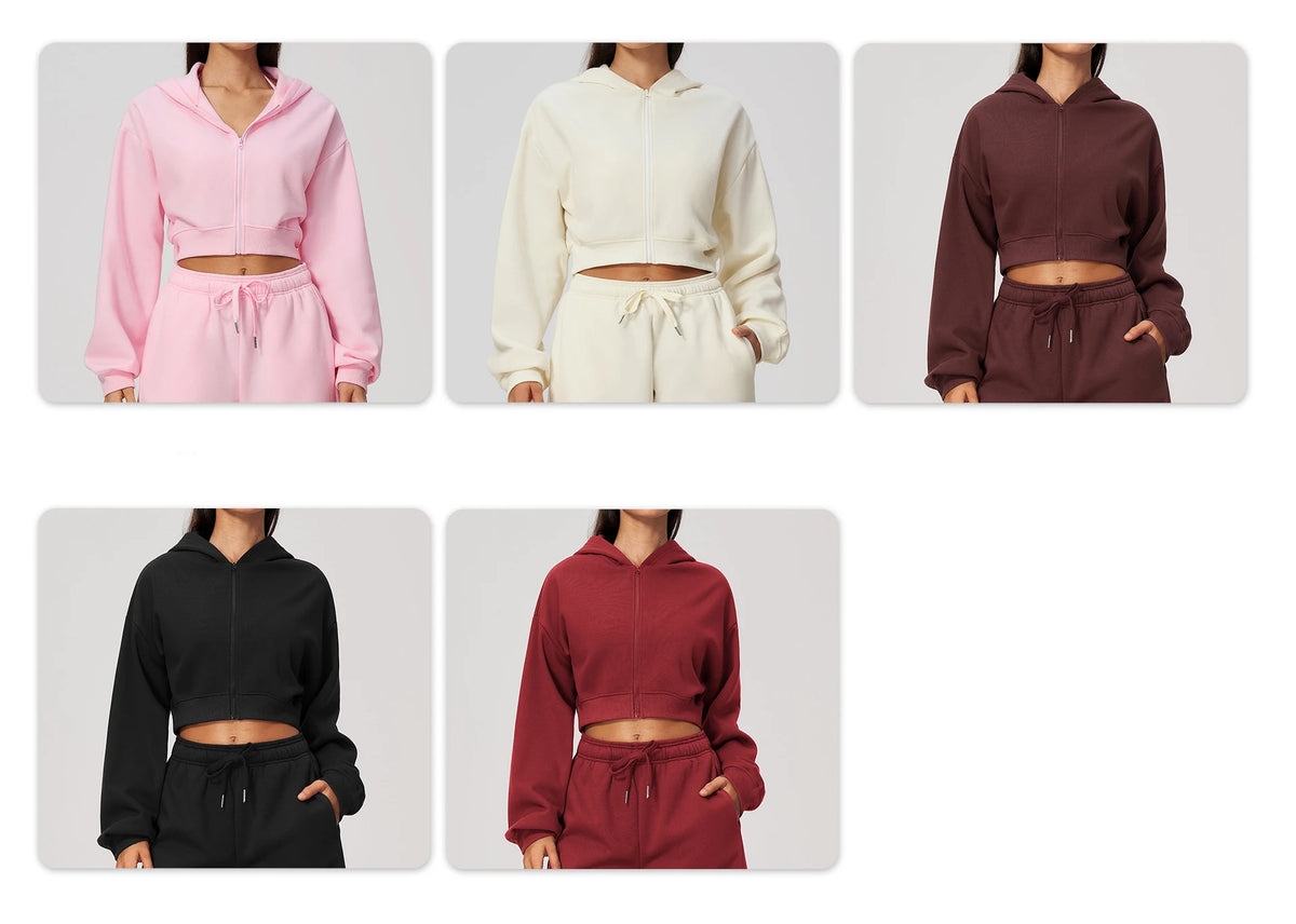 Loose Yoga Shirts Women's Keep Warm Gym Fitness Zipper Long Sleeve Outdoor Running Cycling Jacket Female Workout Long Shirts — view 8