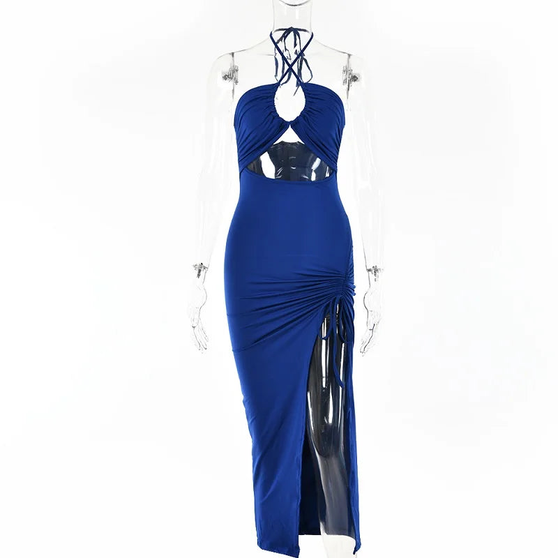 Sleeveless Sexy Female Midi Backless Dresses Slim Night Club Party Women's Dress Bodycon Vestidos Elegantes Para Mujer — view 17