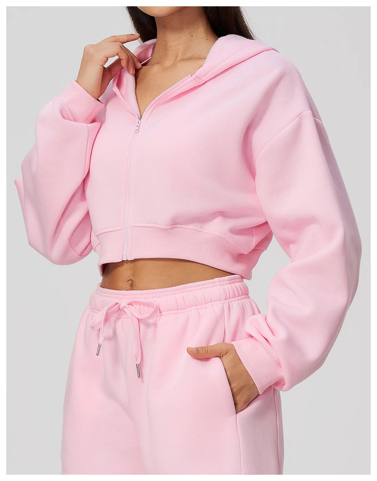 Loose Yoga Shirts Women's Keep Warm Gym Fitness Zipper Long Sleeve Outdoor Running Cycling Jacket Female Workout Long Shirts — view 14
