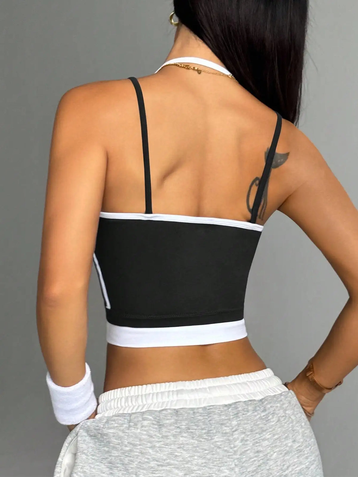 Contrast Trim Sports Bra