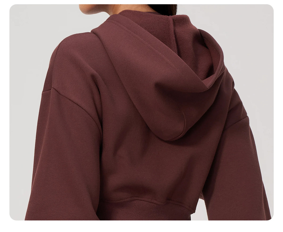 Loose Yoga Shirts Women's Keep Warm Gym Fitness Zipper Long Sleeve Outdoor Running Cycling Jacket Female Workout Long Shirts — view 10